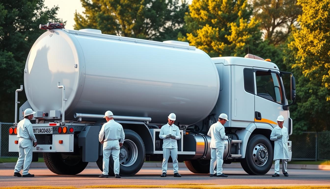 تعقيم صهريج تنكر مياه الشويخ قبل التعبئة