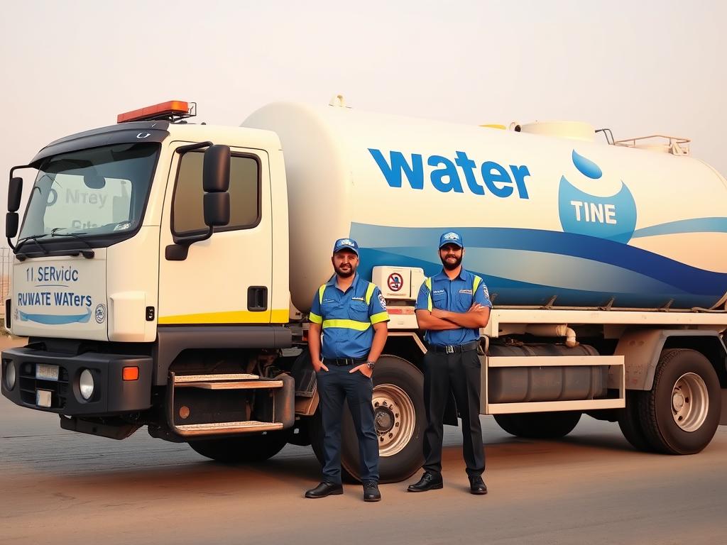 تنكر مياه الفروانية يقدم خدمة توصيل المياه للمباني