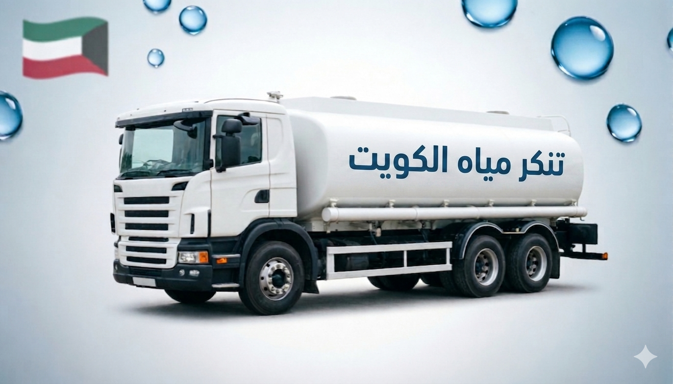 تنكر مياه جابر العالي يقوم بتوصيل المياه في الفروانية